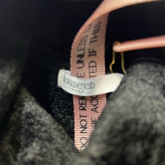 House Of CB Black Velvet Turtleneck Crop Top - Picture 5 of 7